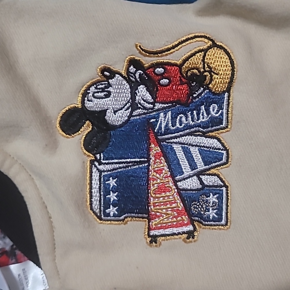 Disney Mickey Mouse Bomber Varsity Fleece Lined Jacket Boys Size 6/7 - Picture 2 of 7